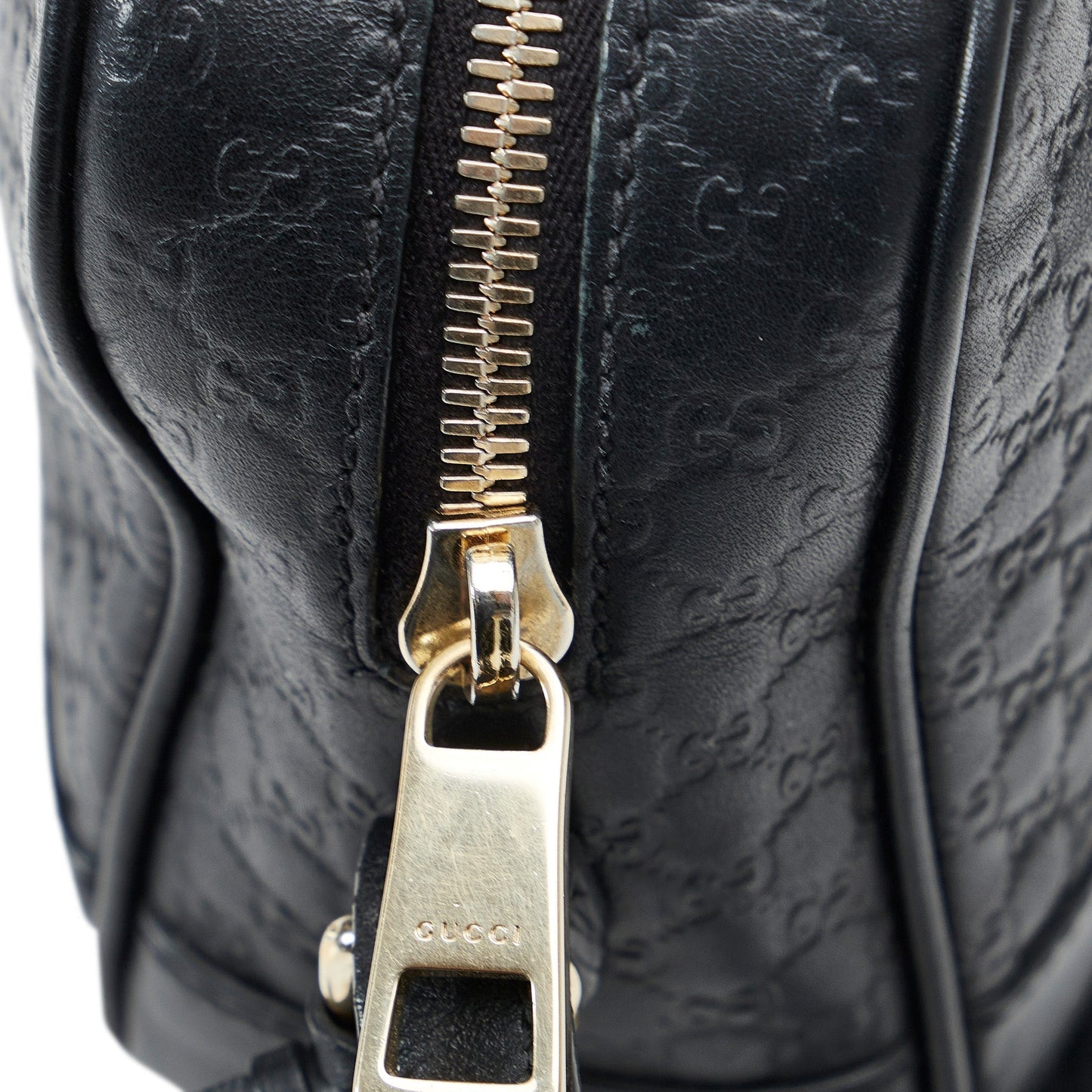 Gucci Bree Black Microguccisima Embossed Leather