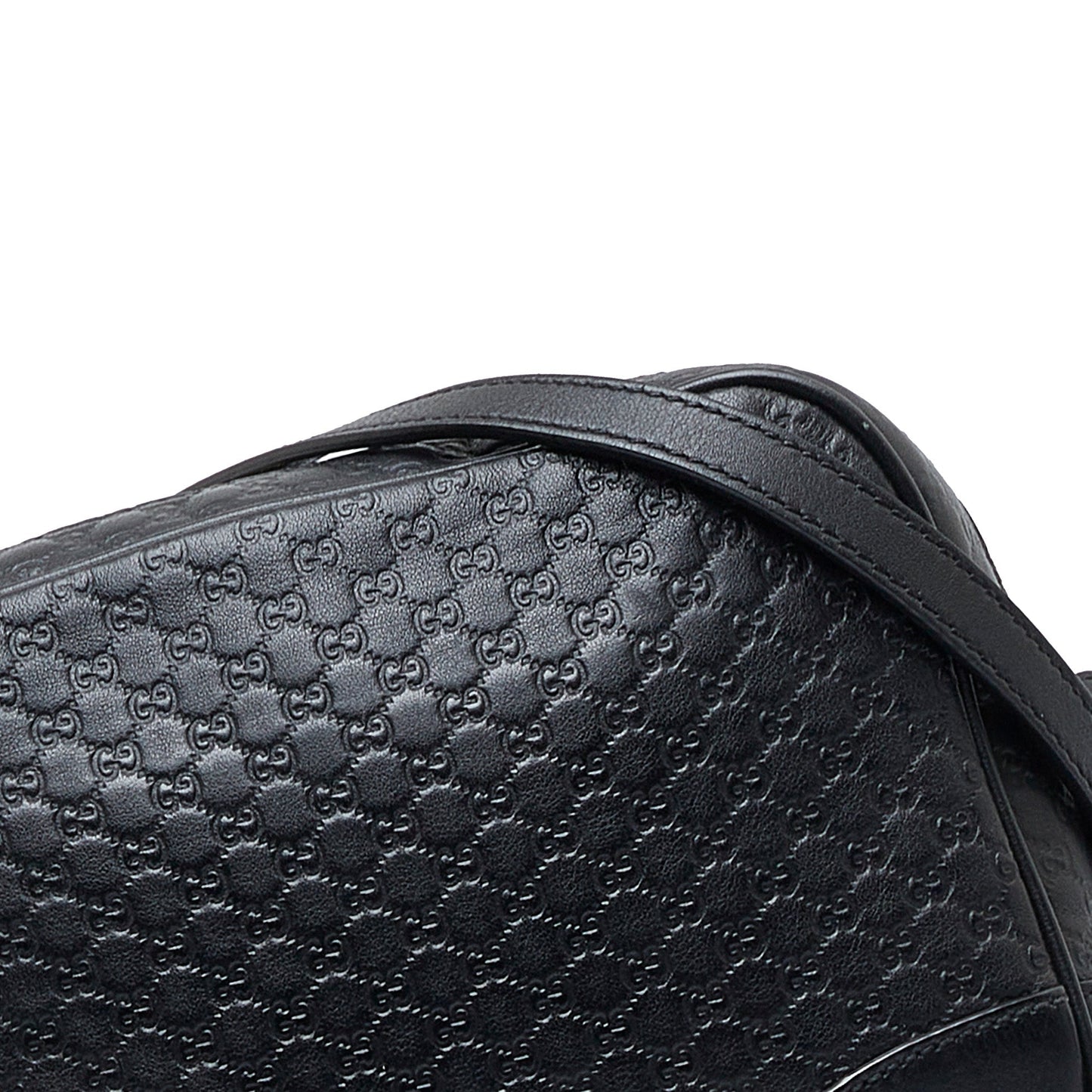Gucci Bree Black Microguccisima Embossed Leather