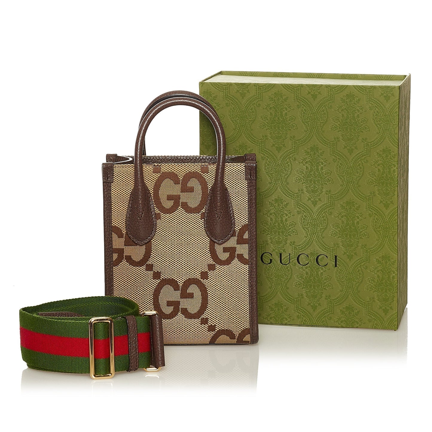 Gucci Jumbo GG Canvas Web Satchel