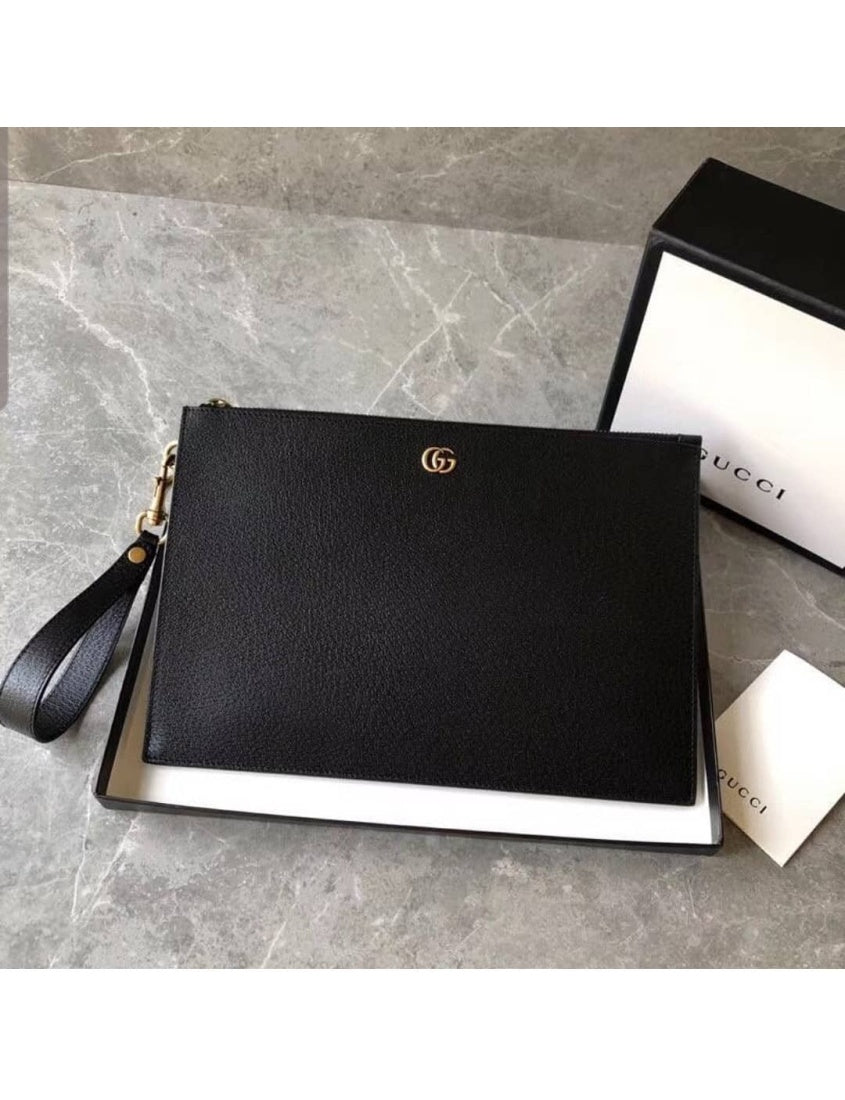 Gucci GG Marmont Collection Leather Clutch Bag