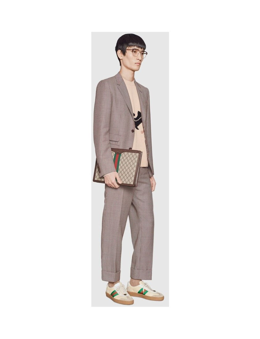 Gucci Premium synthetic canvas document bag