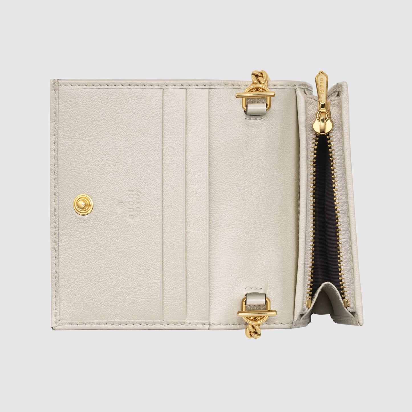 Gucci Rajah Chain  Case Wallet White