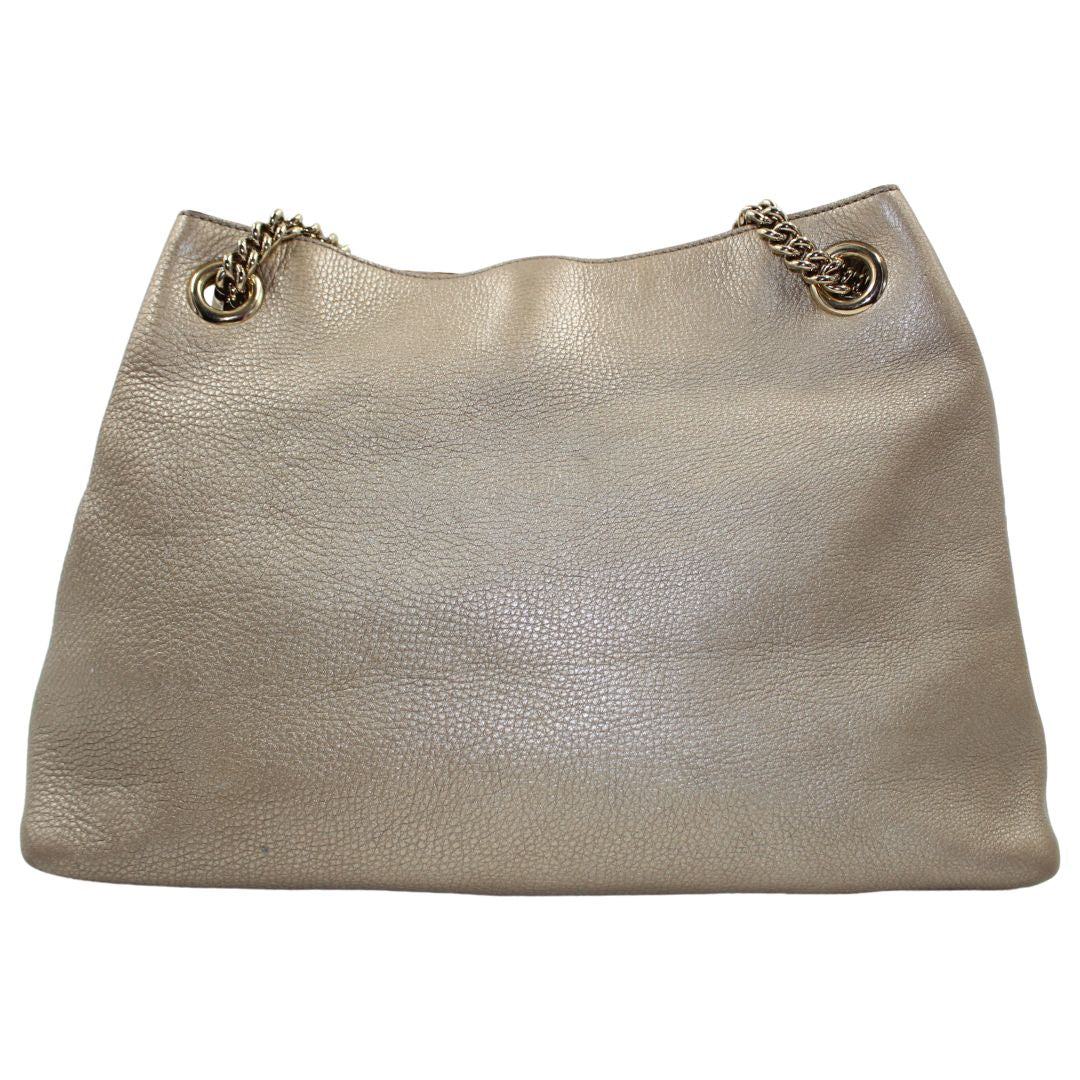 Gucci Pebbled Calfskin Medium Soho Chain Shoulder Bag