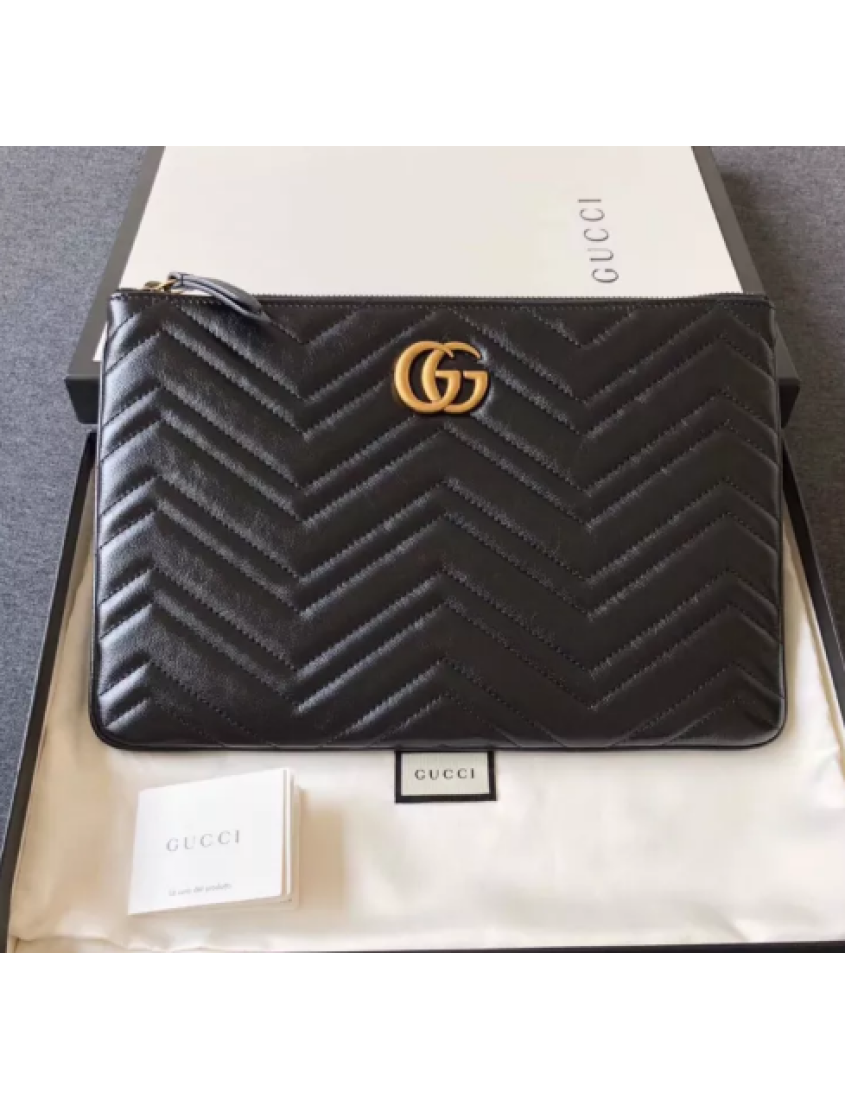 Gucci GG Marmont Quilted Clutch Bag