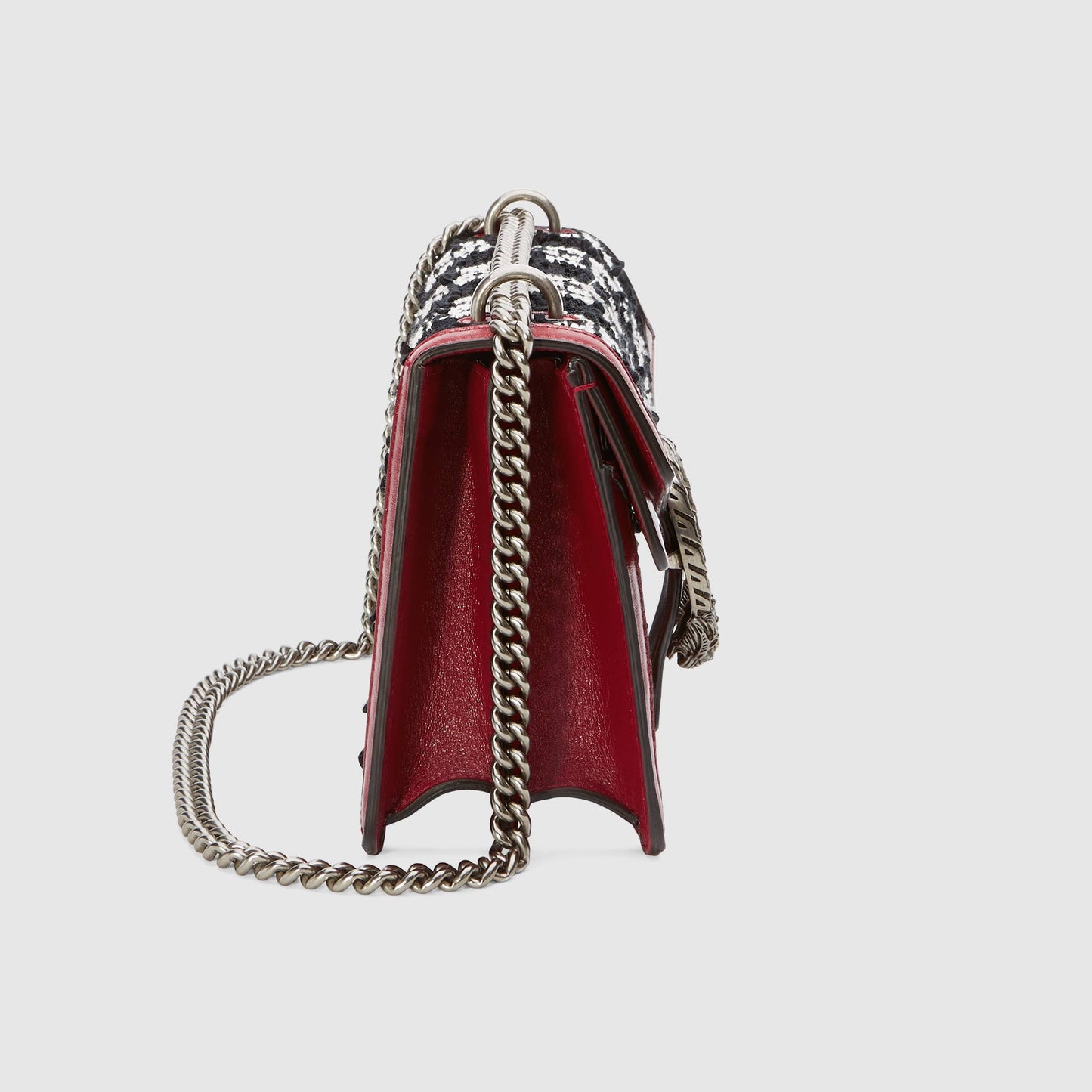 Gucci Dionysus GG Tweed Small Shoulder Bag White/Black