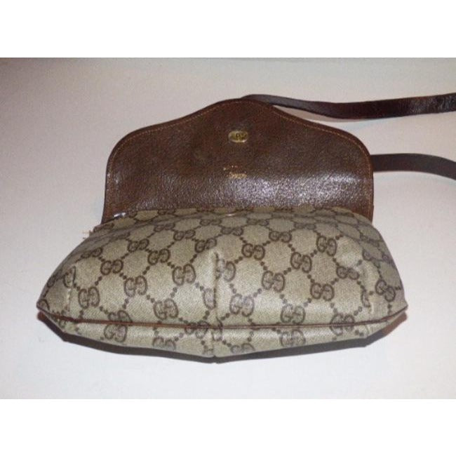 Gucci Vintage Large G Designer Purses Brown Gg Supreme Canvas Hobo Bag