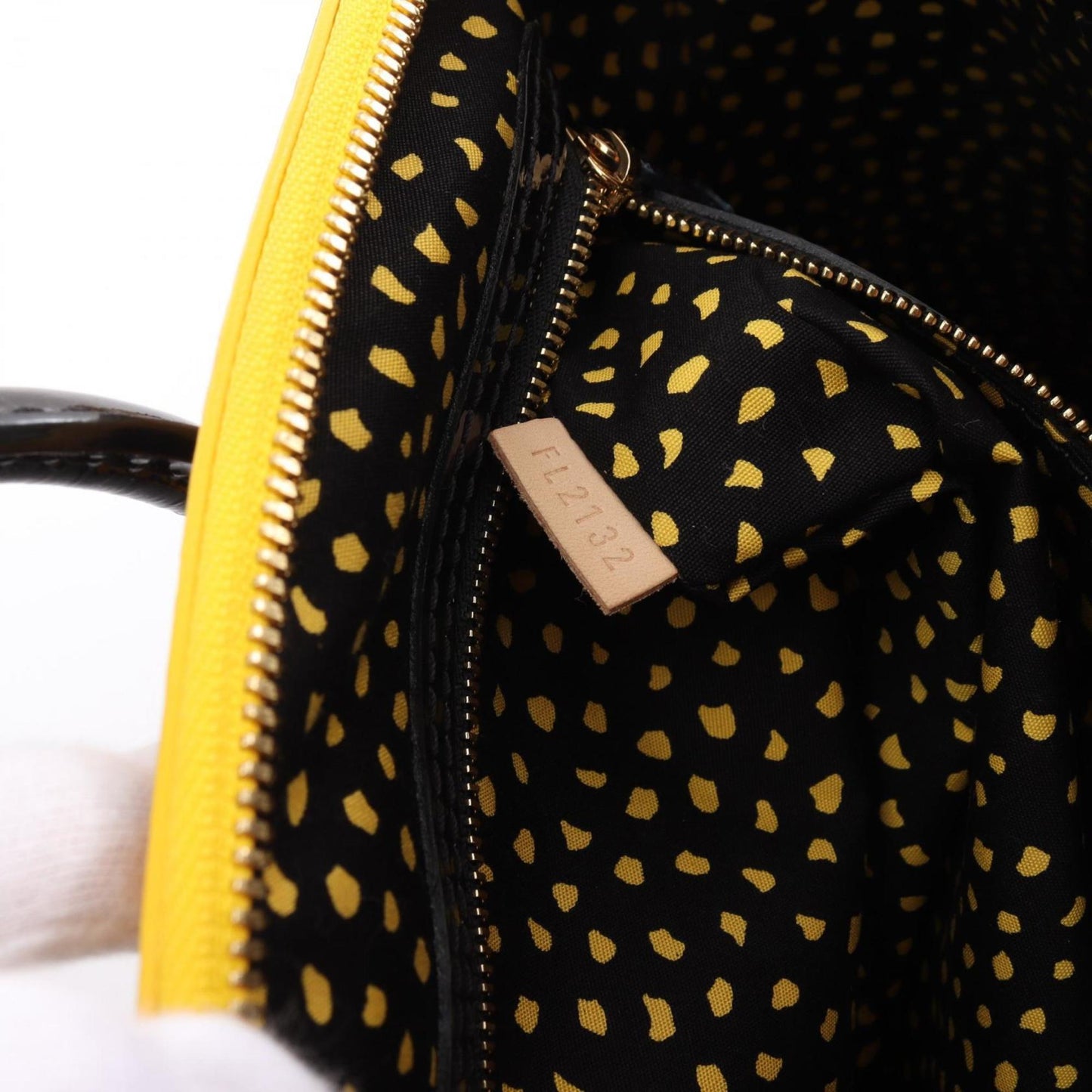 Louis Vuitton  yellow Monogram Vernis Handbag