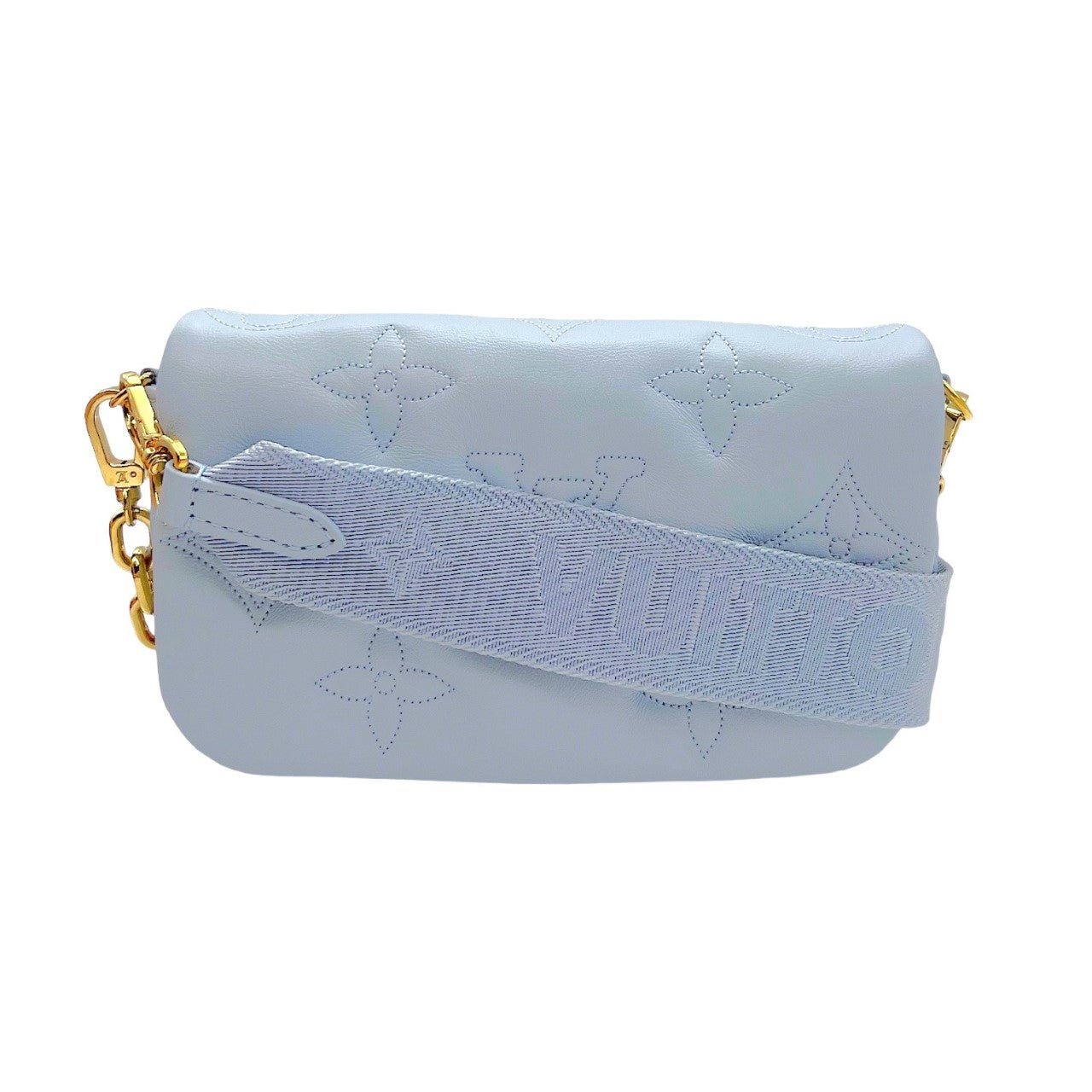 Louis Vuitton Blue Glacier Wallet on Strap Bubblegram