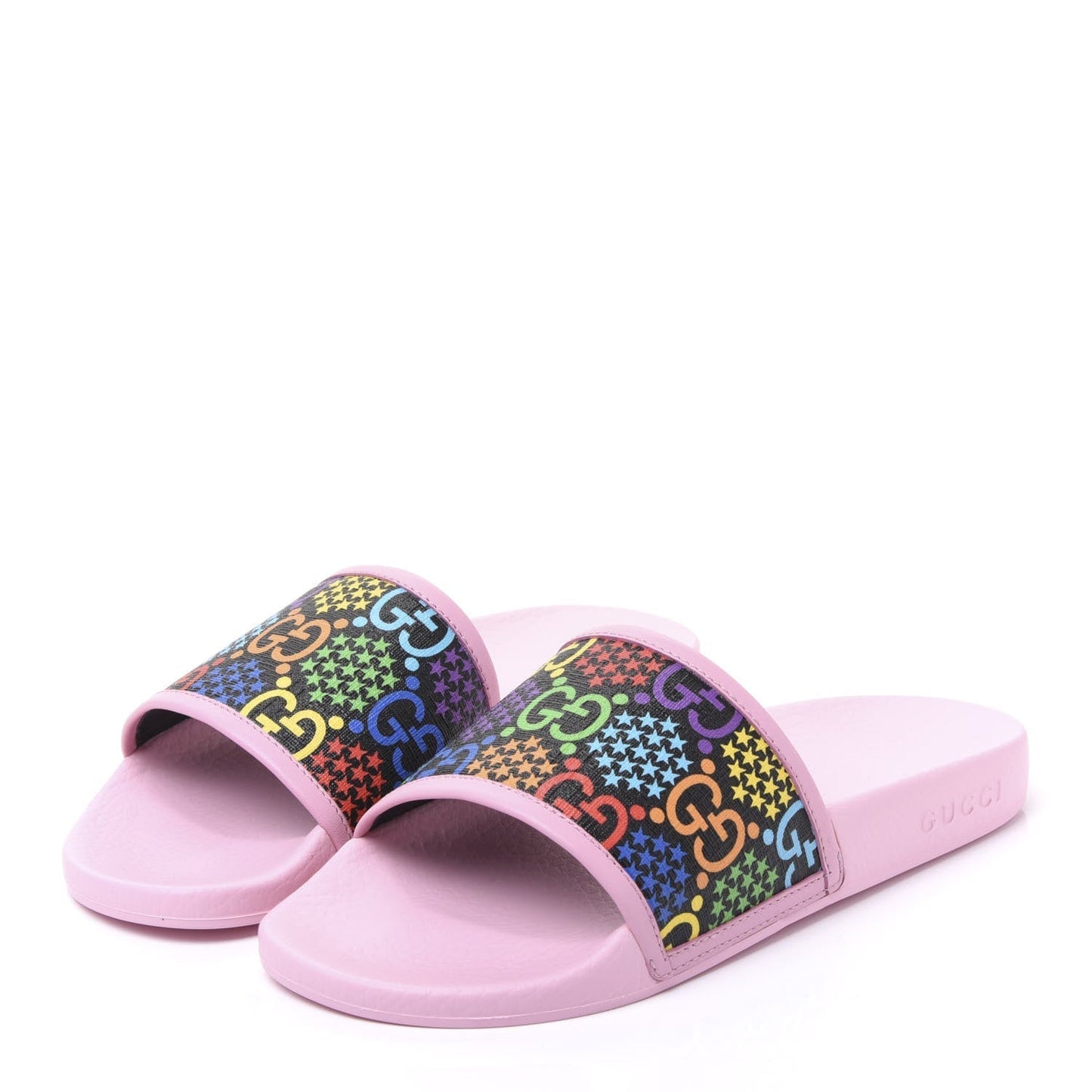 Gucci GG Psychedelic Slide Sandals in Pink