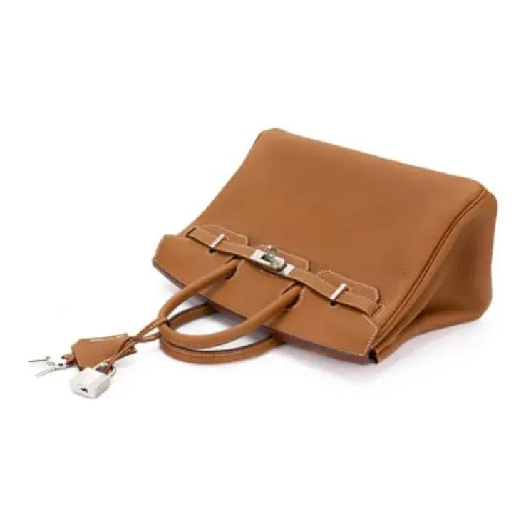 HERMES Birkin 25 Bag brown togo Leather Handbag (25,28,32)  silver hardware