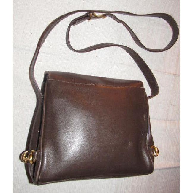 Gucci Vintage Purses Brown Leather Cross Body Bag