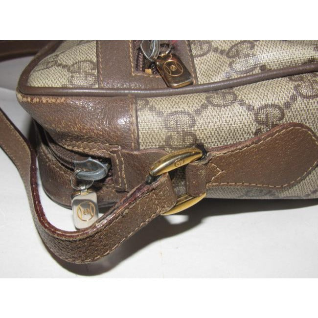Gucci Vintage Pursesdesigner Purses Shades Of Brown Large G Logo Print Coated Canvas And Leather Wit