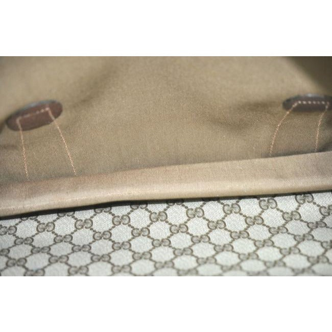 Gucci Tote W Guccissima Print Sherry Line Xxl Overnight Satcheltote W Wide Stripe Brown G Logoredgre