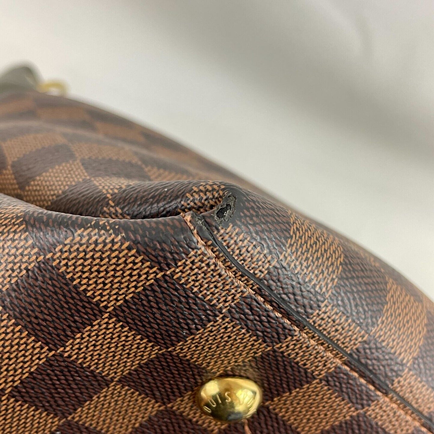 LOUIS VUITTON - Damier Ebene Canvas Maida Hobo - Brown/Green Shoulder Bag