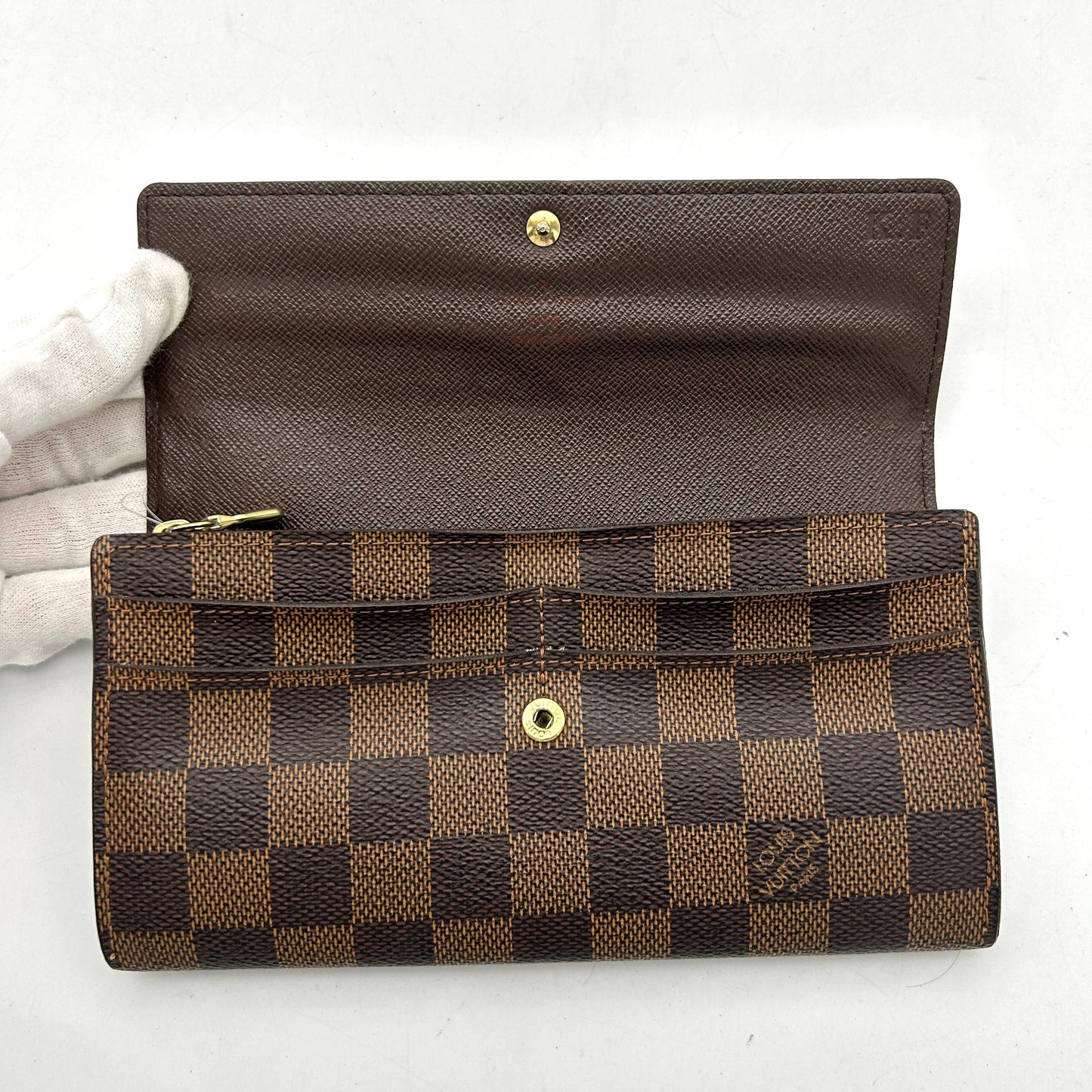 LOUIS VUITTON Damier Ebene Sarah Wallet lv3314fd