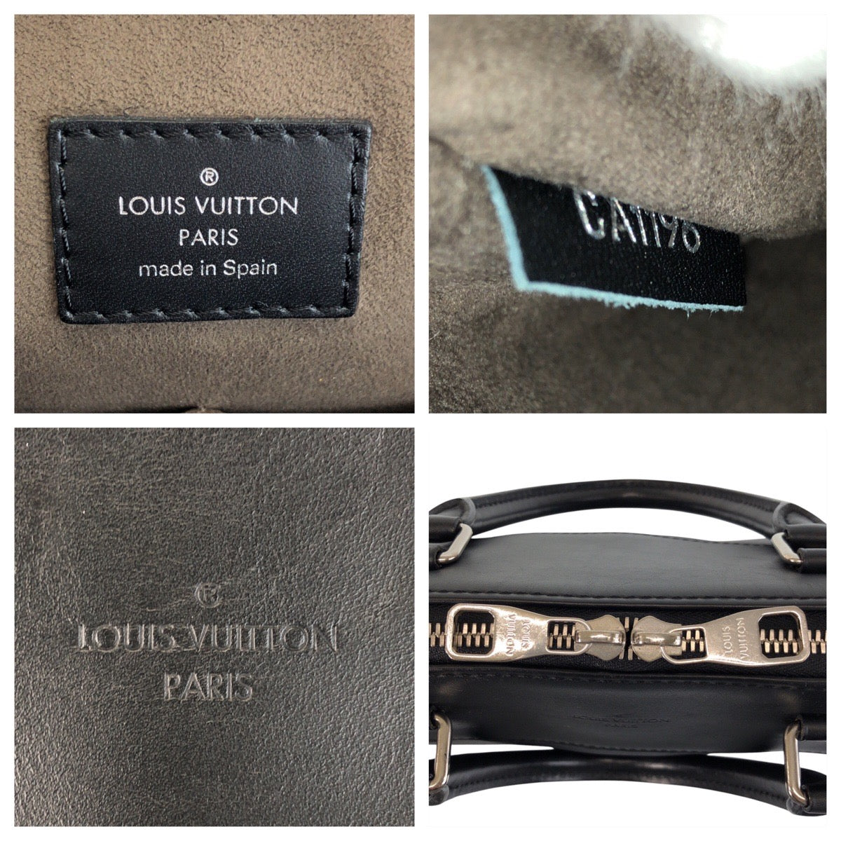 LOUIS VUITTON Business bag M50163 leather black Business bag briefcase Epi Porto Documents Jules mens Used