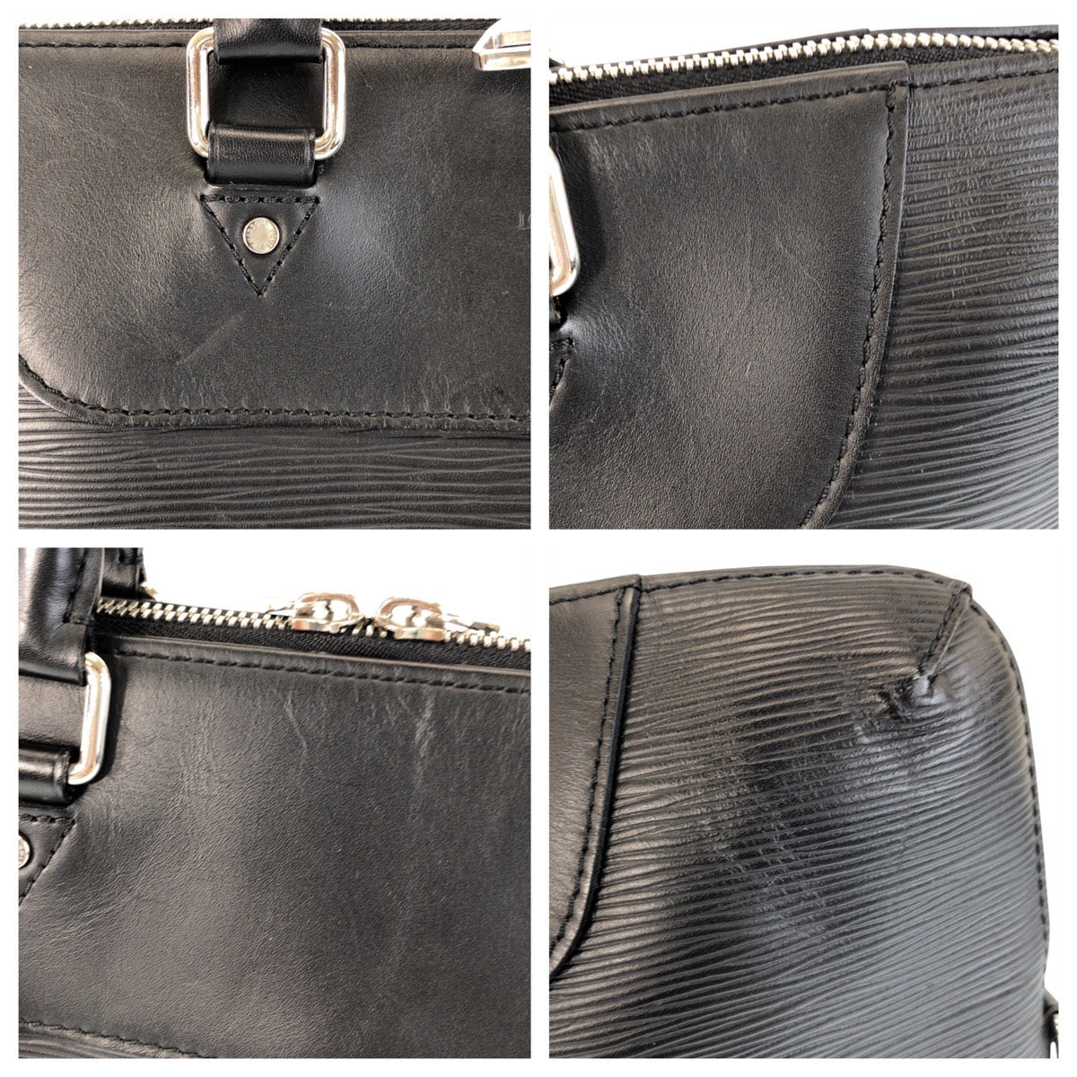 LOUIS VUITTON Business bag M50163 leather black Business bag briefcase Epi Porto Documents Jules mens Used