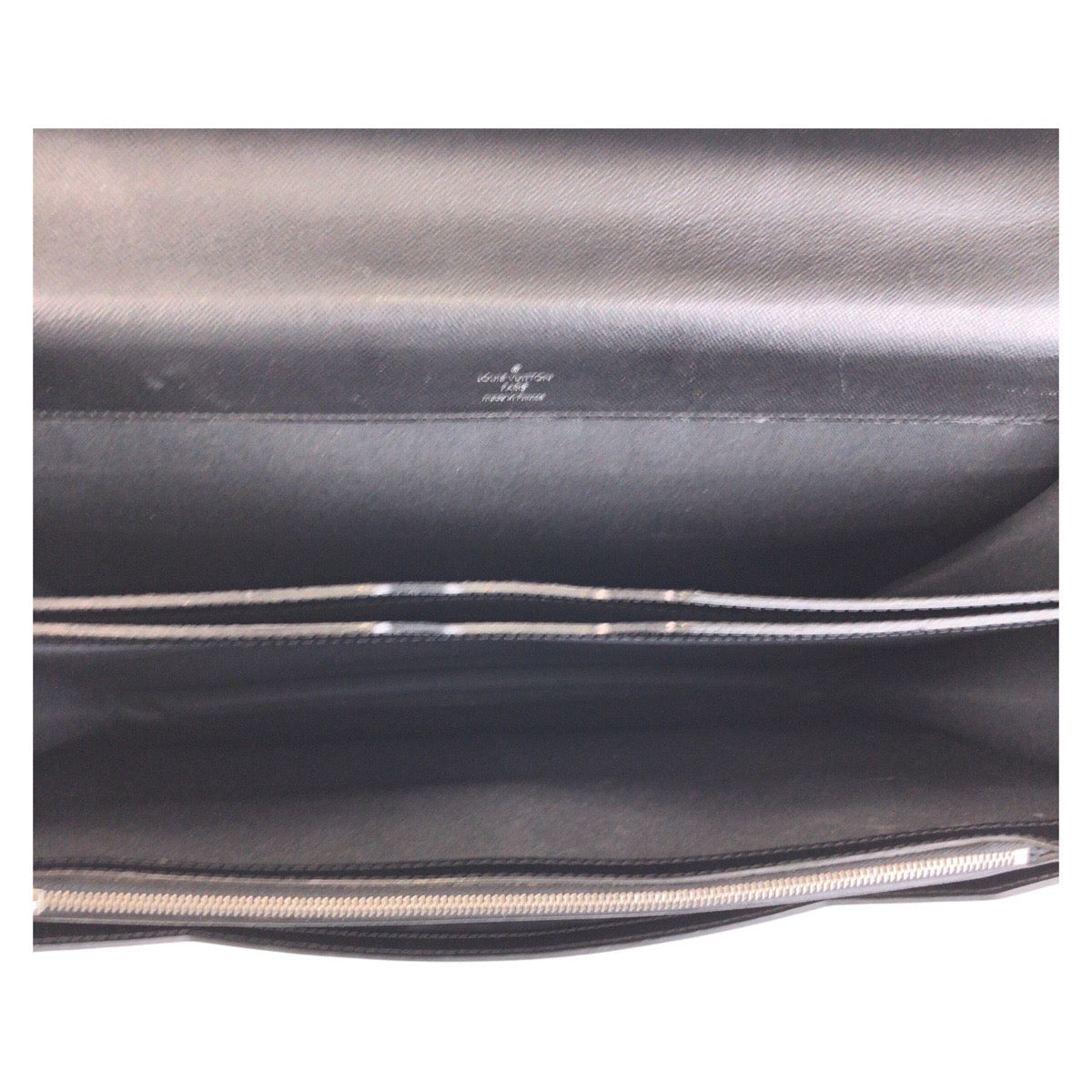 LOUIS VUITTON Business bag M31052 leather Ardoise Black SilverMetal Business bag briefcase Taiga Robusto 1 mens Used