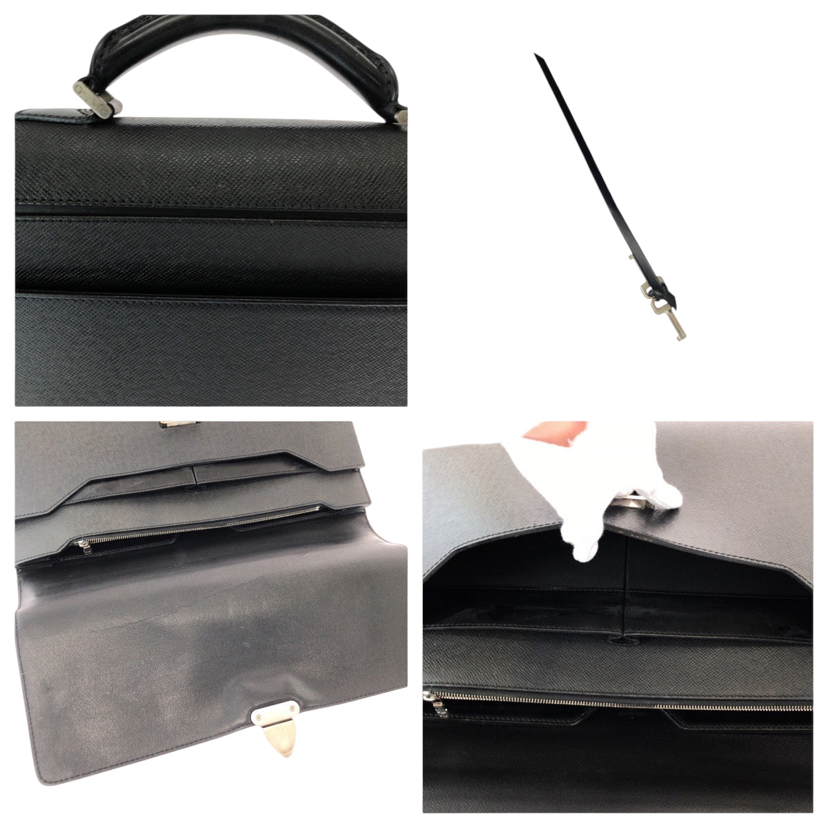 LOUIS VUITTON Business bag M31052 Taiga Aldoise black Business bag handbag Taiga Robusto 1 mens Used