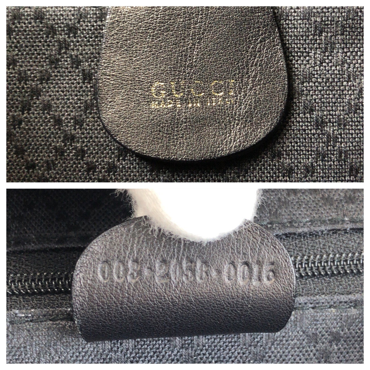 GUCCI Backpack 003 2058 0016 leather Black Gold Metal Backpack Backpack Bamboo Women Used