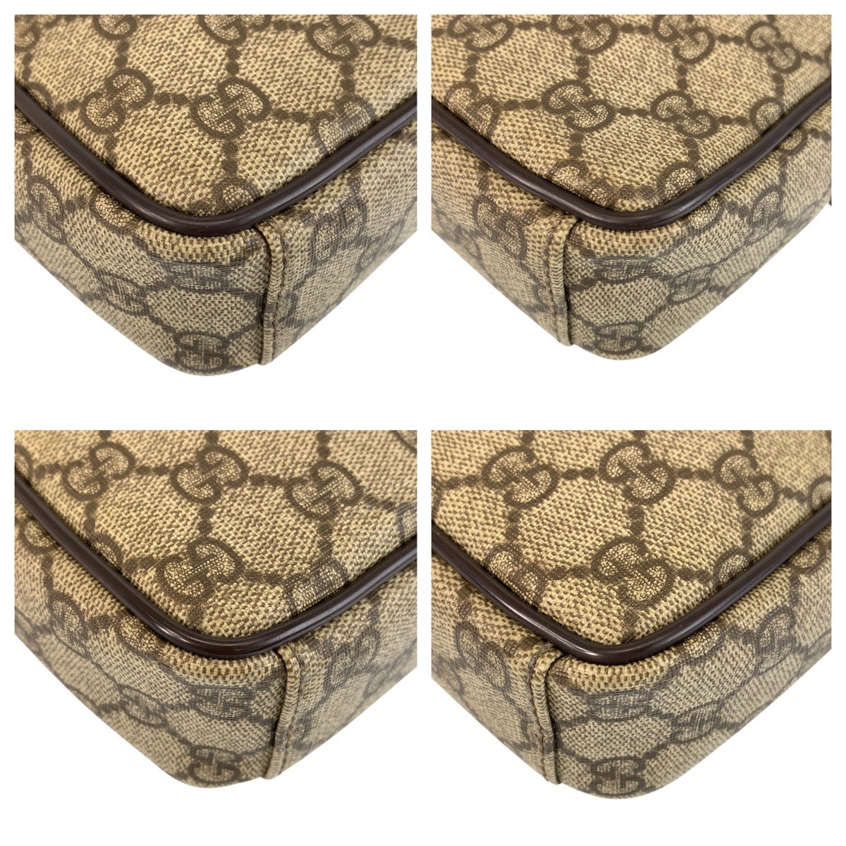 GUCCI Shoulder Bag 101680 GG Supreme canvas, leather Beige brown Shoulder Bag pochette Women Used