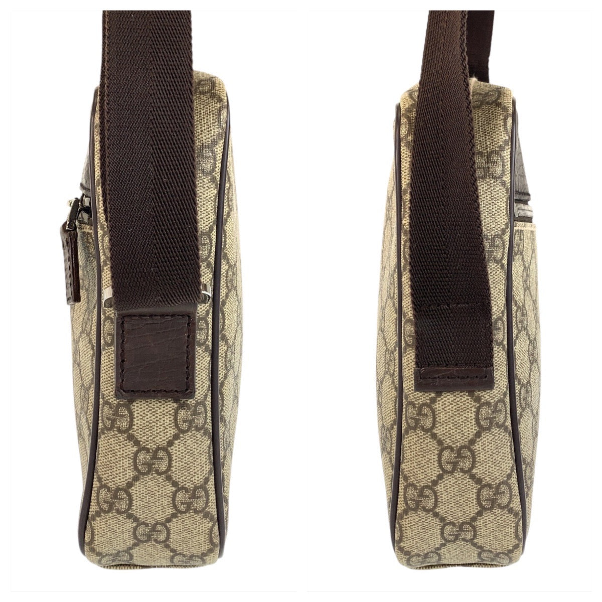 GUCCI Shoulder Bag 101680 GG Supreme canvas, leather Beige brown Shoulder Bag pochette Women Used