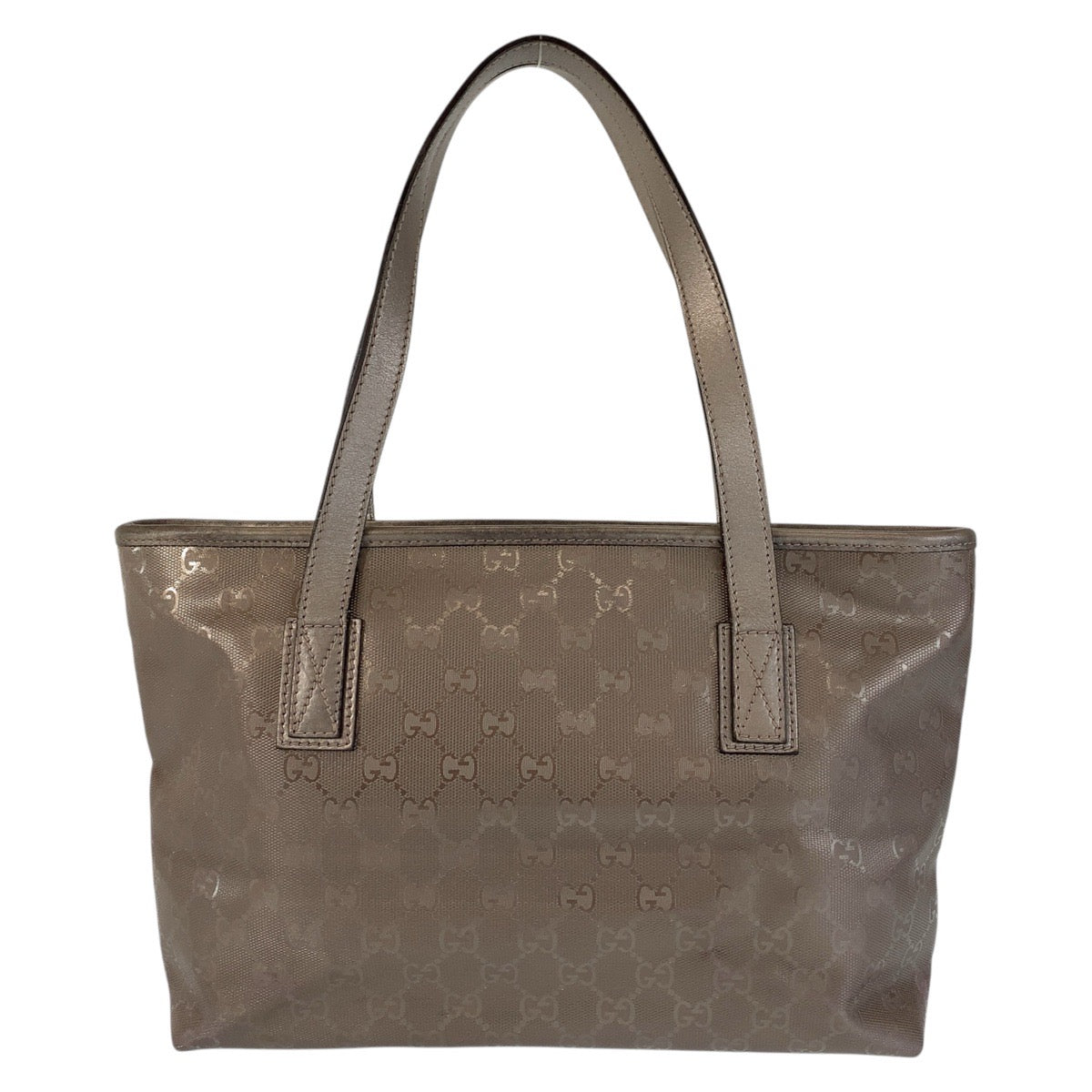 GUCCI Tote Bag 211138 PVC coated canvas, leather Bronze Metallic Brown Tote Bag Shoulder Bag GG implementation Women Used