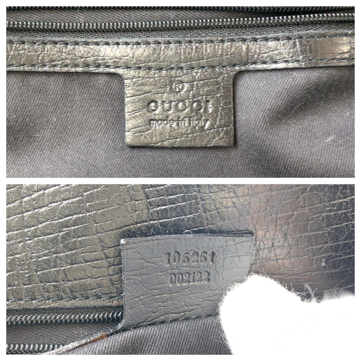 GUCCI Tote Bag 106251 GG canvas, leather Black SilverMetal Tote Bag handbag mens Used