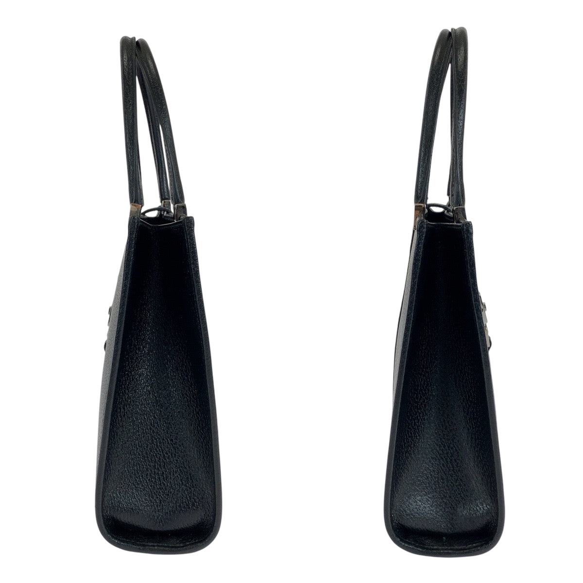 GUCCI Tote Bag 002 1065 leather Black SilverMetal Tote Bag handbag Jackie Women Used
