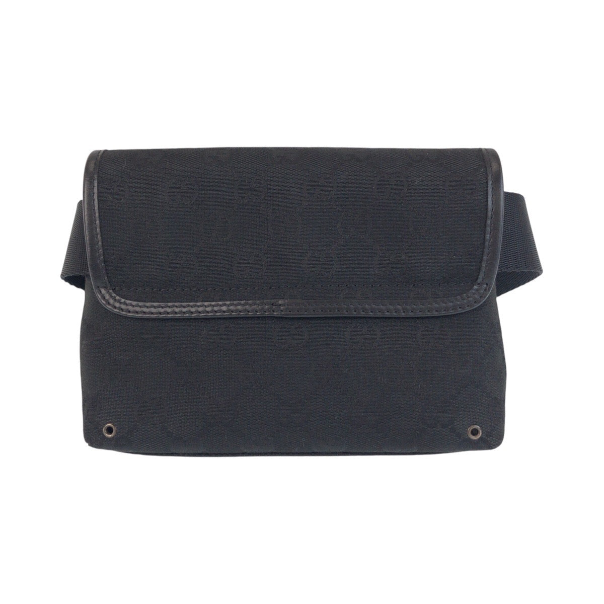 GUCCI Sling bag 92543 GG canvas Black SilverMetal Sling bag Bum bag Women Used