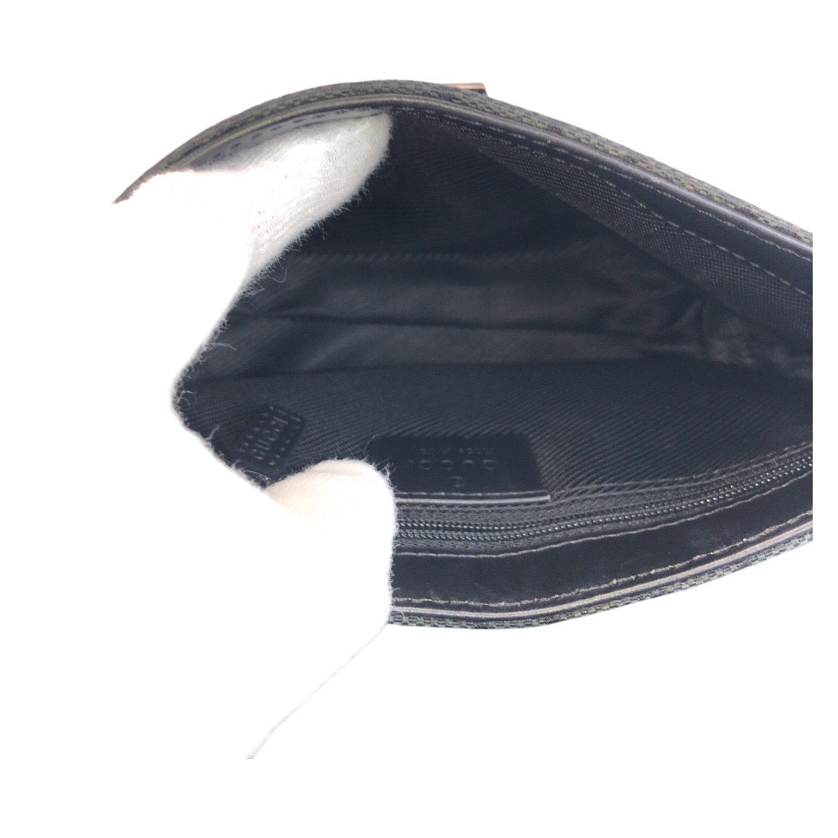 GUCCI Sling bag 92543 GG canvas Black SilverMetal Sling bag Bum bag Women Used