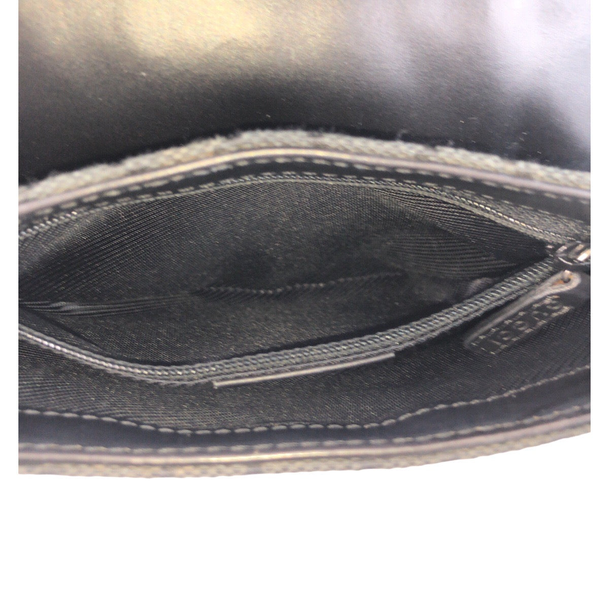 GUCCI Sling bag 92543 GG canvas Black SilverMetal Sling bag Bum bag Women Used