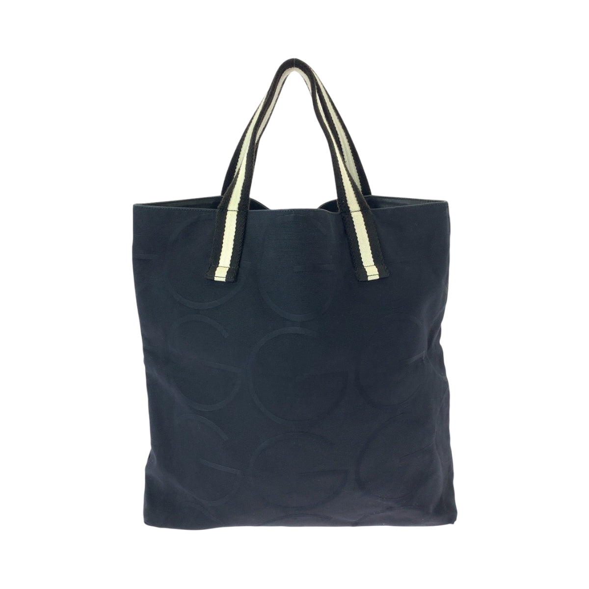 GUCCI Tote Bag 123439 canvas black black white Tote Bag Shoulder Bag G logo Women Used