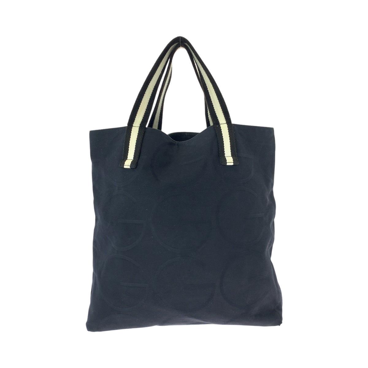 GUCCI Tote Bag 123439 canvas black black white Tote Bag Shoulder Bag G logo Women Used