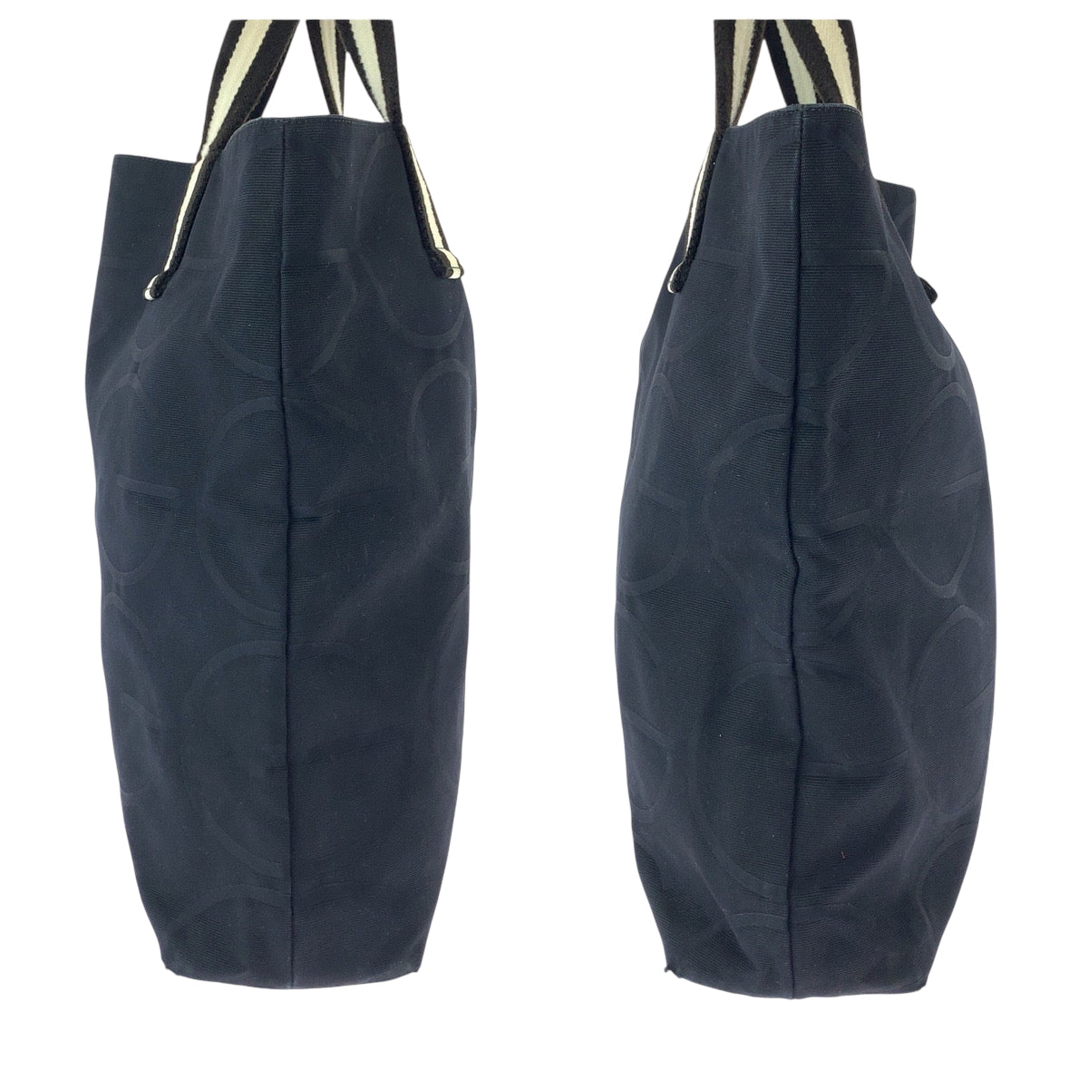 GUCCI Tote Bag 123439 canvas black black white Tote Bag Shoulder Bag G logo Women Used