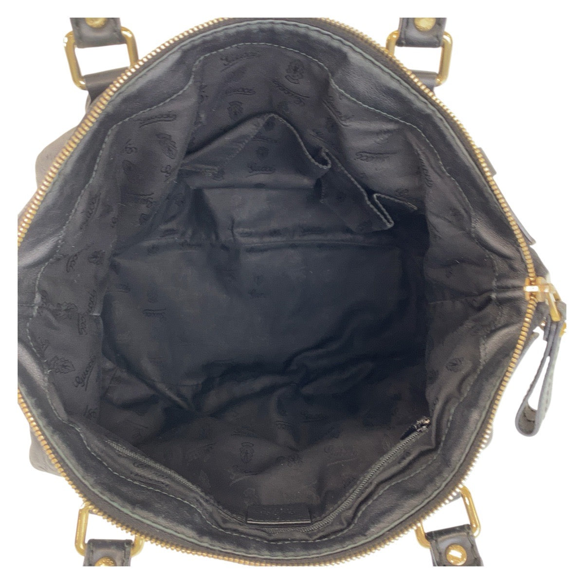GUCCI Handbag 247902 leather Black GoldMetal Handbag Shoulder Bag 2way Guccisima Sukey Women Used