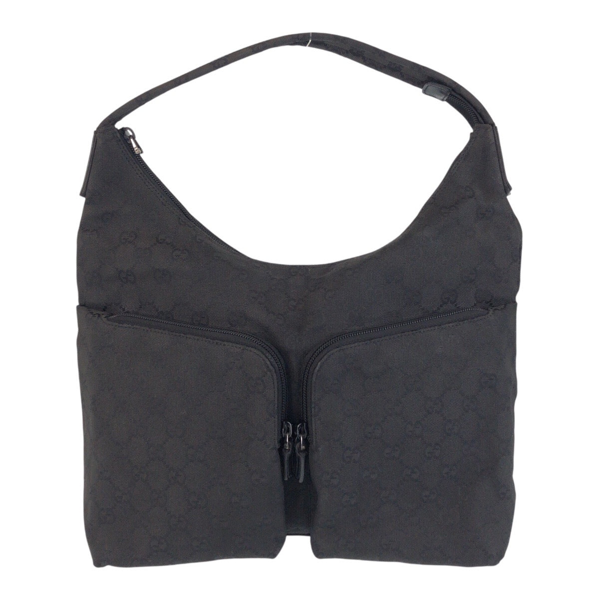 GUCCI Shoulder Bag 001 3380 GG canvas Black black Women Used