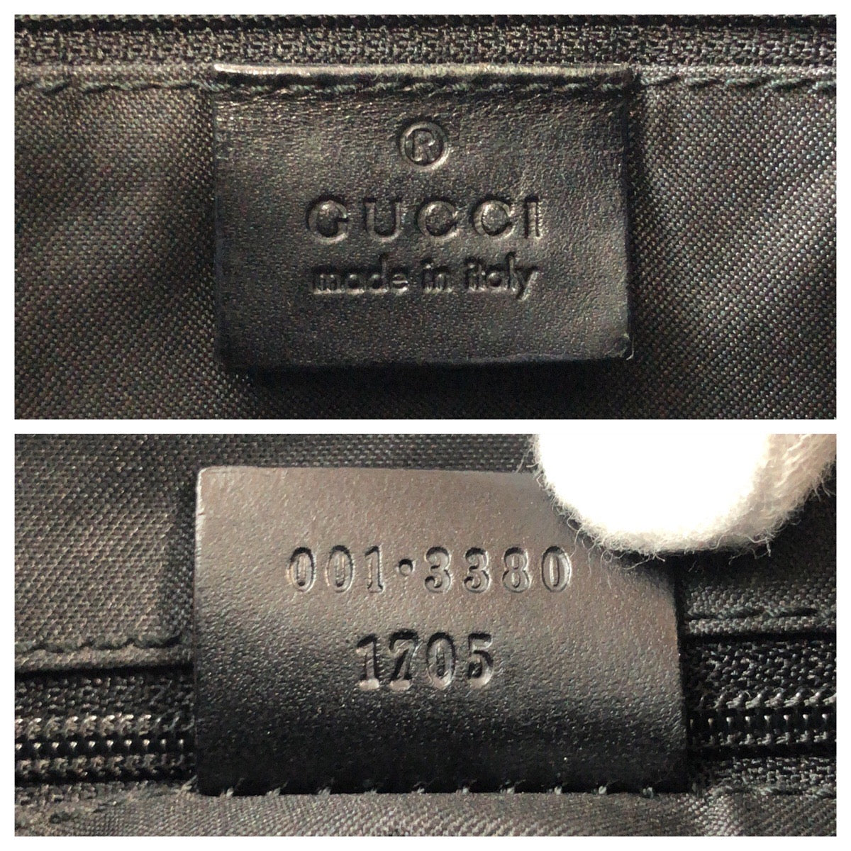 GUCCI Shoulder Bag 001 3380 GG canvas Black black Women Used