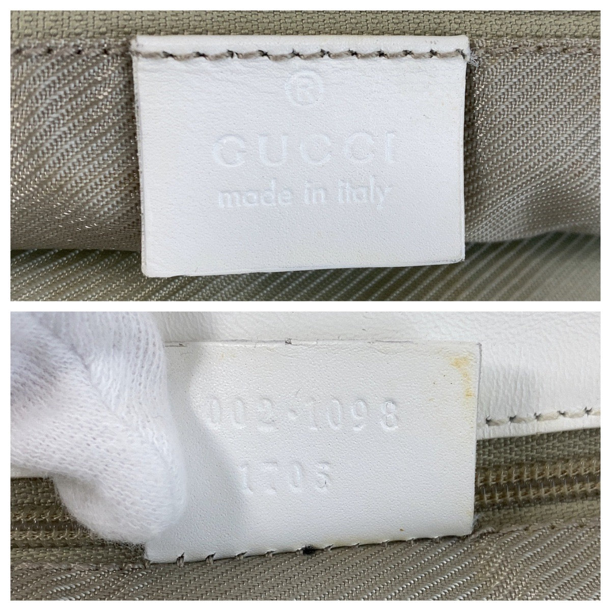 GUCCI Tote Bag 002 1098 GG canvas, leather Mint Light Blue Gold Metal Tote Bag Shoulder Bag Women Used