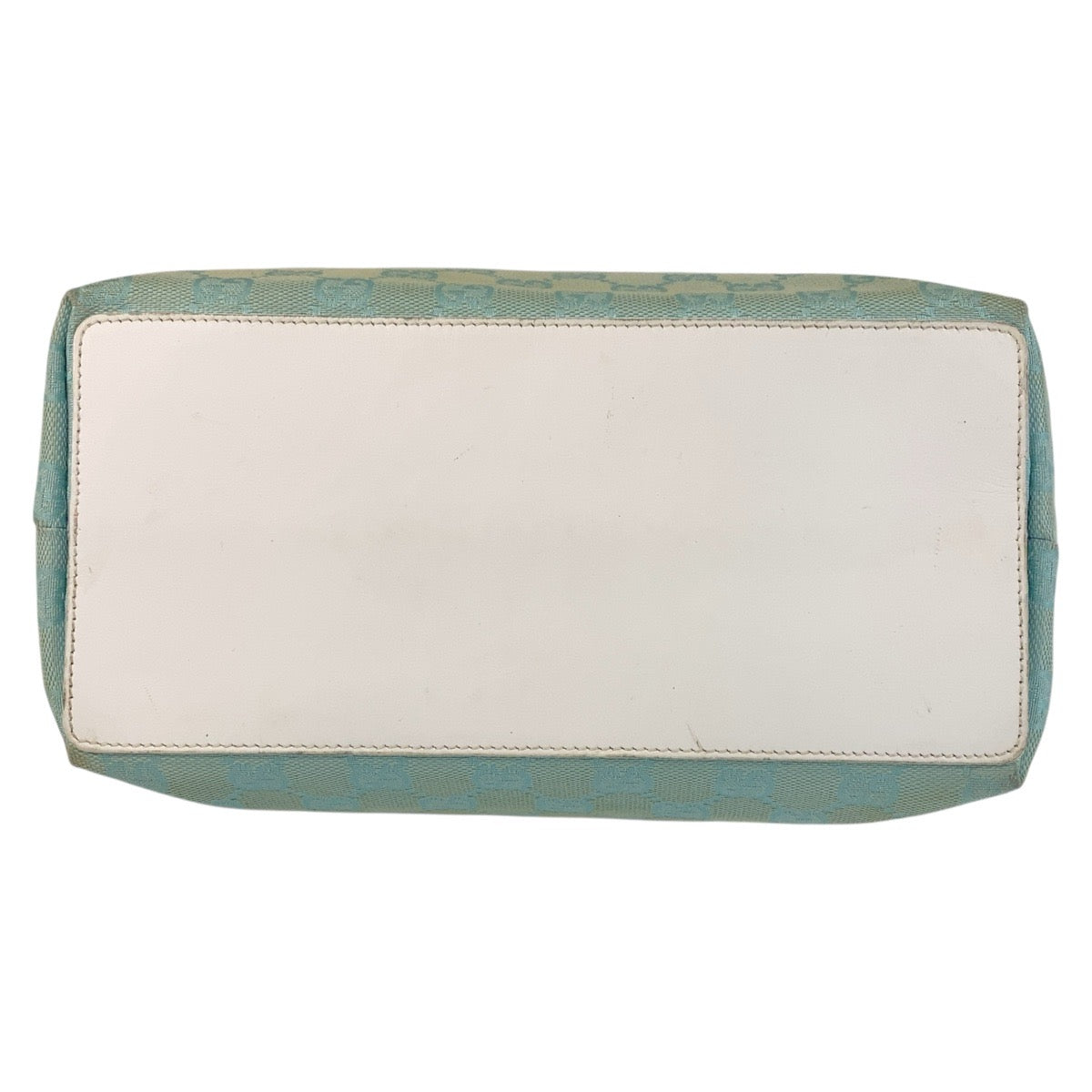 GUCCI Tote Bag 002 1098 GG canvas, leather Mint Light Blue Gold Metal Tote Bag Shoulder Bag Women Used