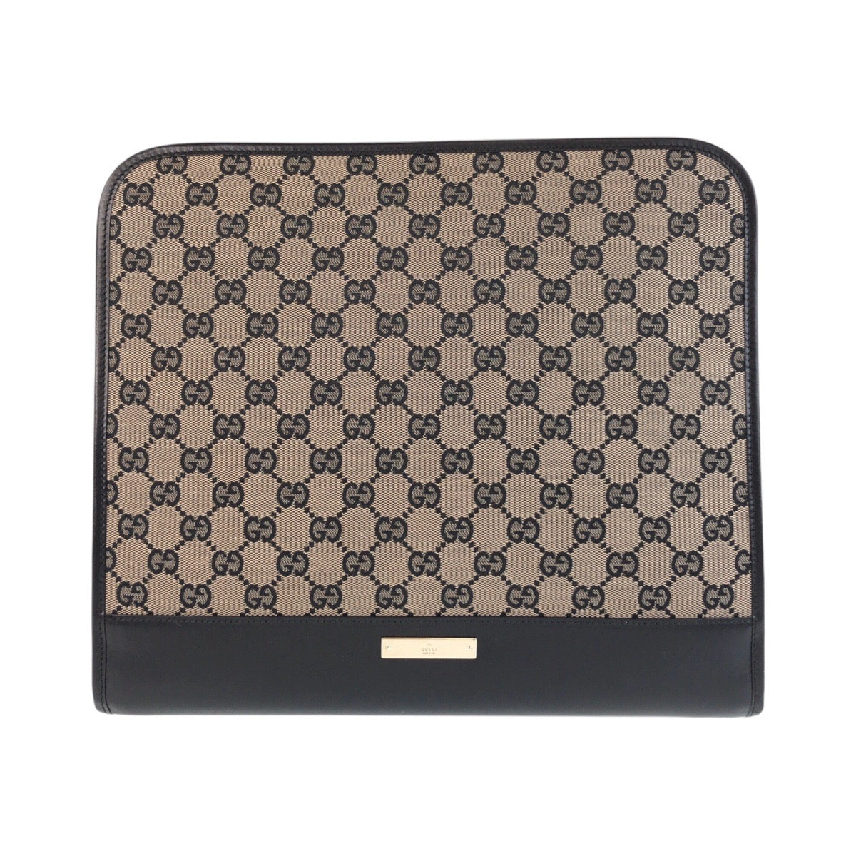 GUCCI Business bag 019 0434 GG canvas, leather beige black black Business bag paper case Women Used