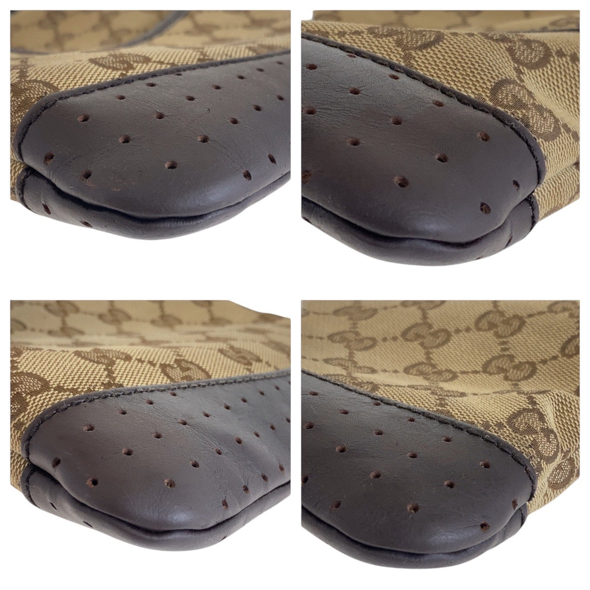 GUCCI Shoulder Bag 147671 GG canvas, leather Beige Brown SilverMetal Shoulder Bag pochette Women Used