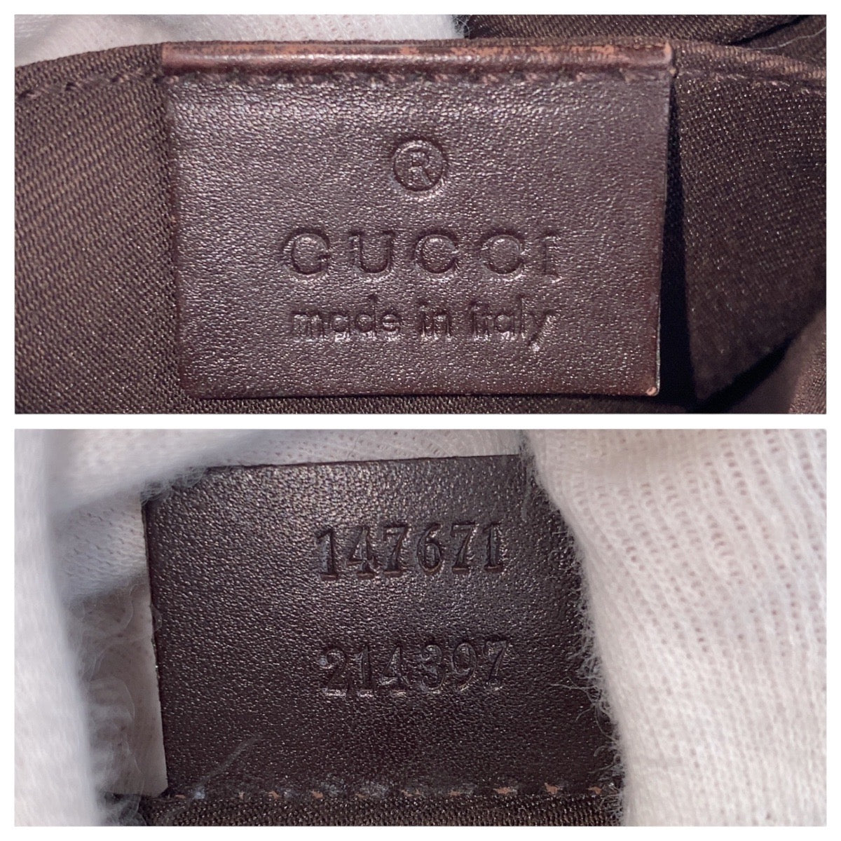 GUCCI Shoulder Bag 147671 GG canvas, leather Beige Brown SilverMetal Shoulder Bag pochette Women Used