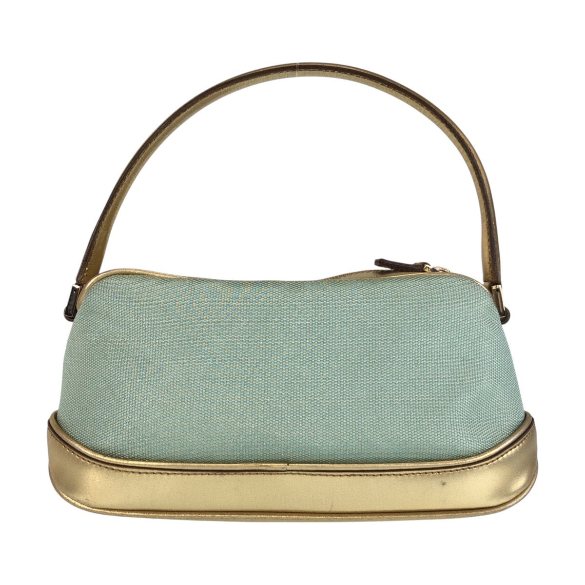 GUCCI Handbag 0391133 Canvas, Leather Mint Green Gold Handbag accessory pouch Women Used