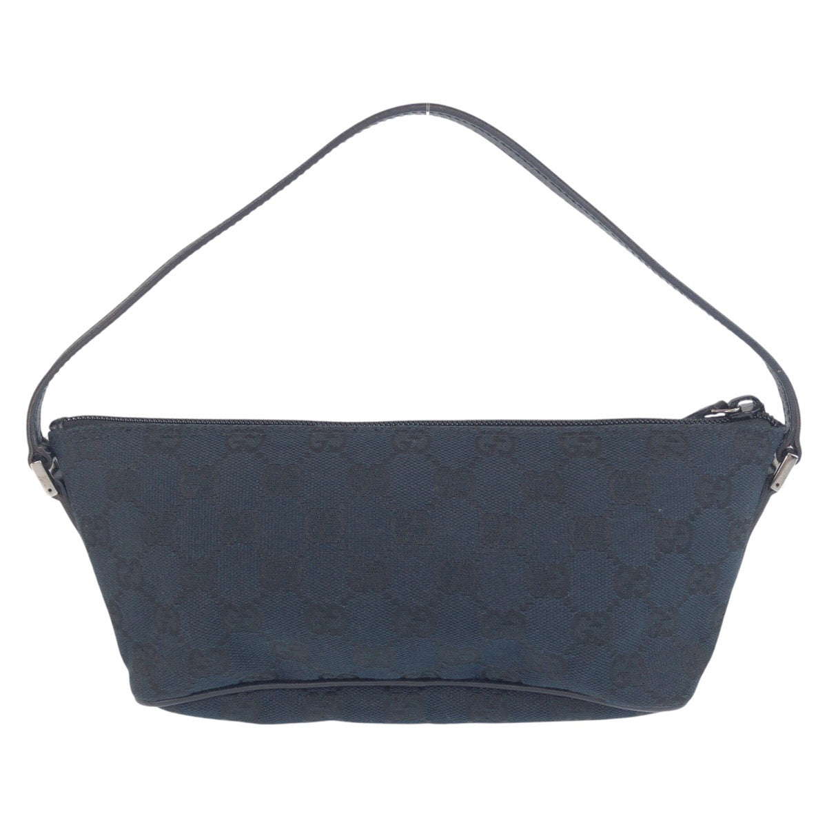 GUCCI Handbag 039 1103 GG canvas, leather Navy Black Handbag accessory pouch Women Used