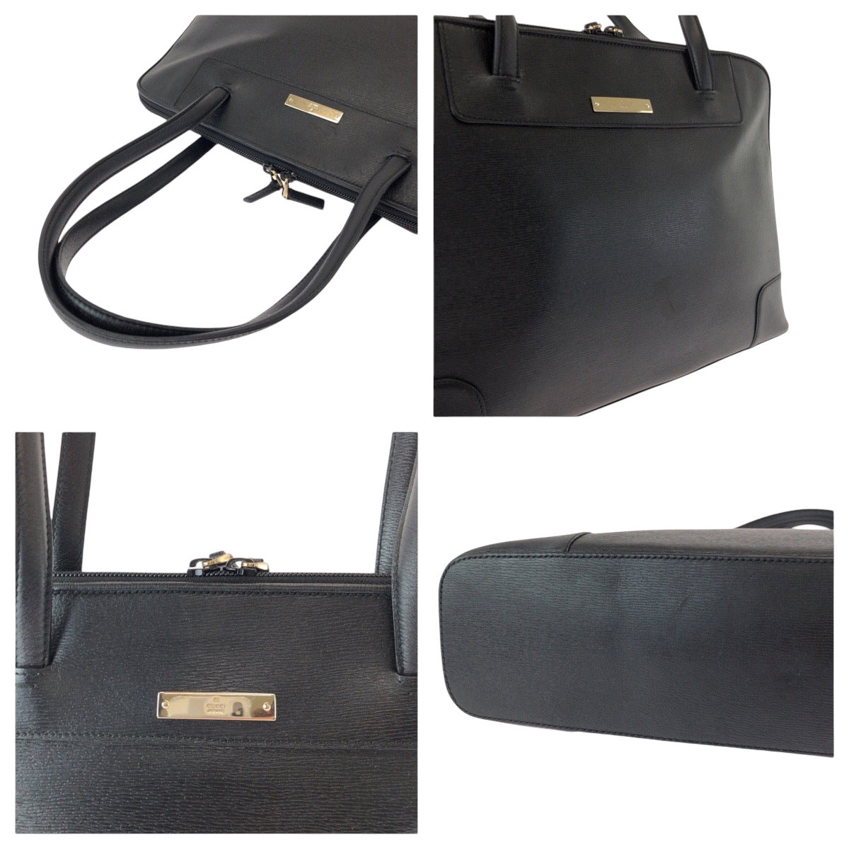 GUCCI Handbag 002 1122 leather black Handbag Shoulder Bag Women Used