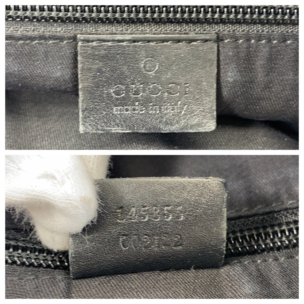 GUCCI Shoulder Bag 145355 GG canvas, leather Black black Shoulder Bag Messenger bag Women Used