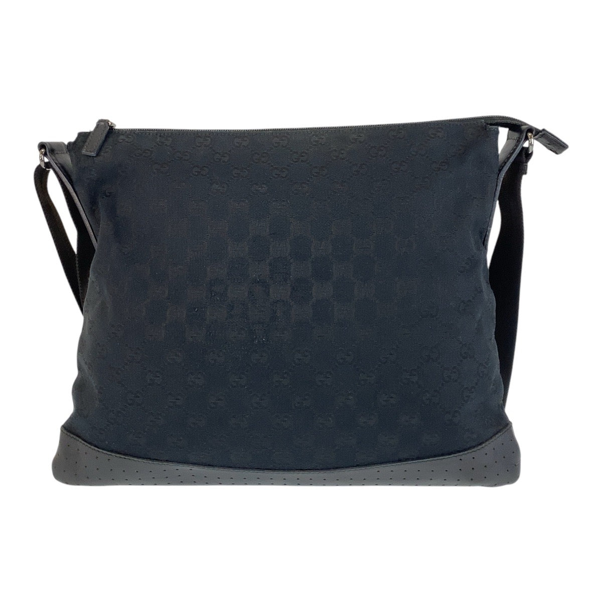 GUCCI Shoulder Bag 145355 GG canvas, leather Black black Shoulder Bag Messenger bag Women Used