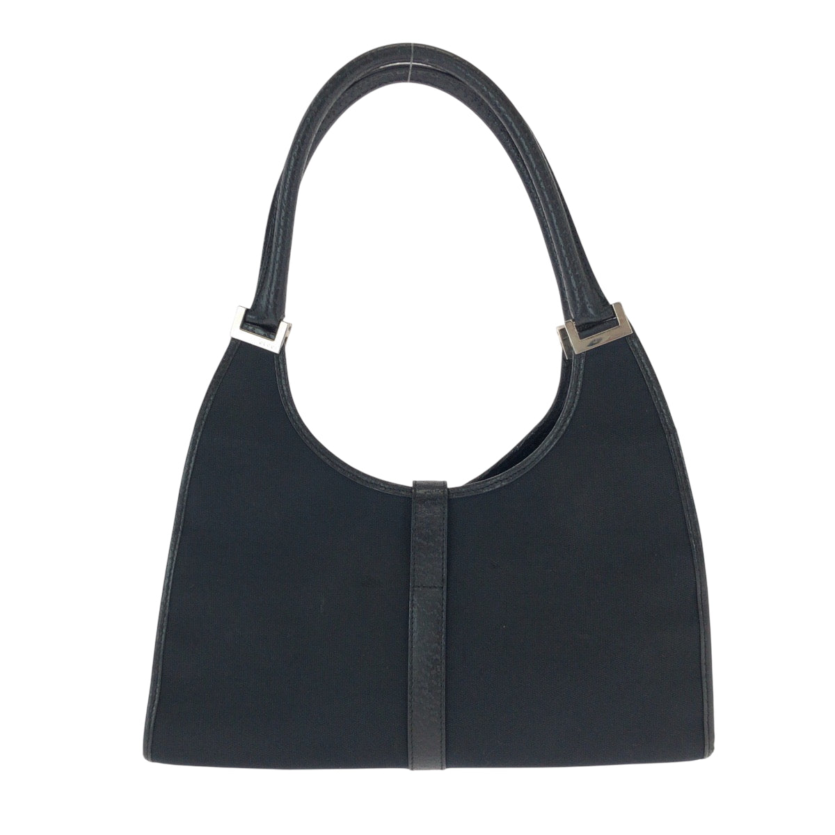 GUCCI Shoulder Bag 002 1067 GG canvas Black SilverMetal Hobo One Shoulder Bag Jackie Women Used