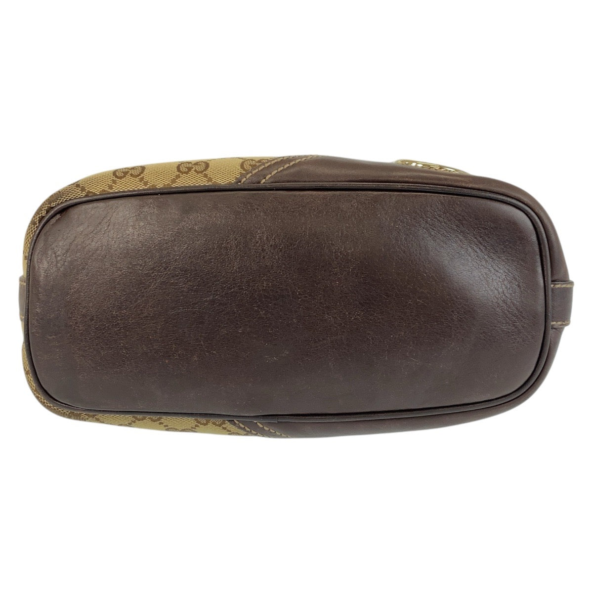 GUCCI Shoulder Bag 182491 GG canvas, leather Beige Brown Gold Metal Interlocking Women Used